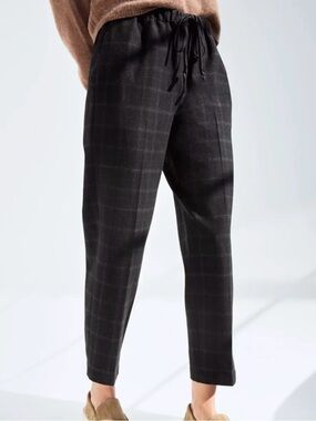 Loft Windowpane Drawstring Trousers